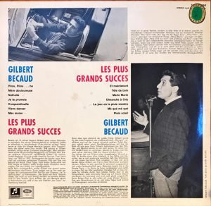 Gilbert Bécaud ‎– Les Plus Grand Succes LP Plak - Görsel 2