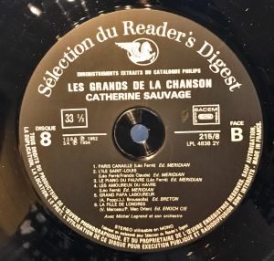 André Claveau / Catherine Sauvage - Les grands de la chanson vol. 8 LP Plak - Görsel 3