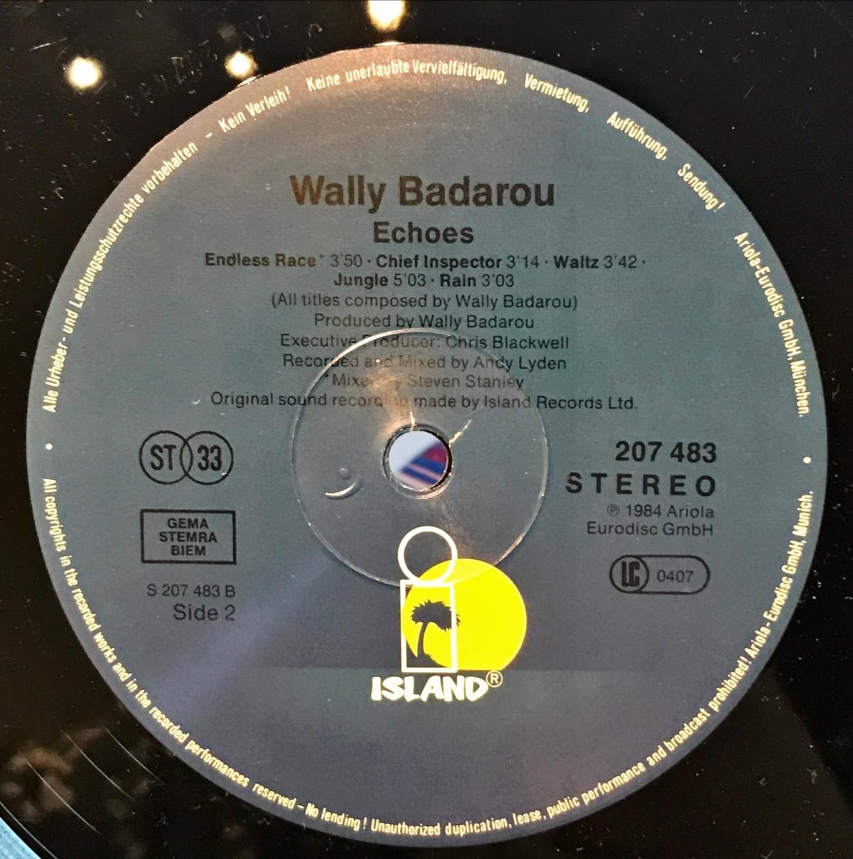 Wally Badarou ‎– Echoes LP Plak - Görsel 3