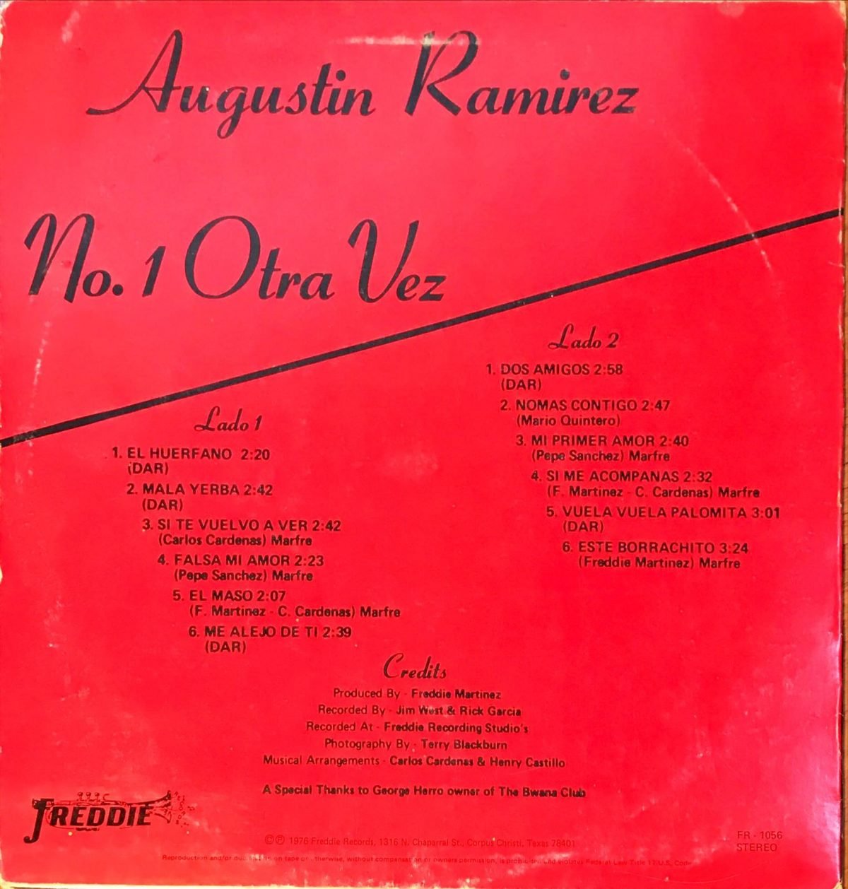Augustin Ramirez ‎– No.1 Otra Vez LP Plak - Görsel 2