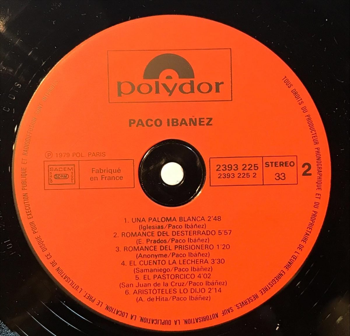 Paco Ibañez ‎– Paco Ibañez LP Plak - Görsel 2