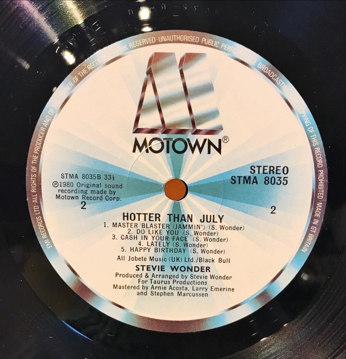 Stevie Wonder ‎– Hotter Than July LP Plak - Görsel 2