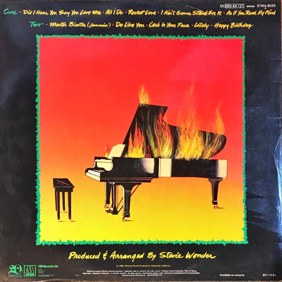 Stevie Wonder ‎– Hotter Than July LP Plak - Görsel 3