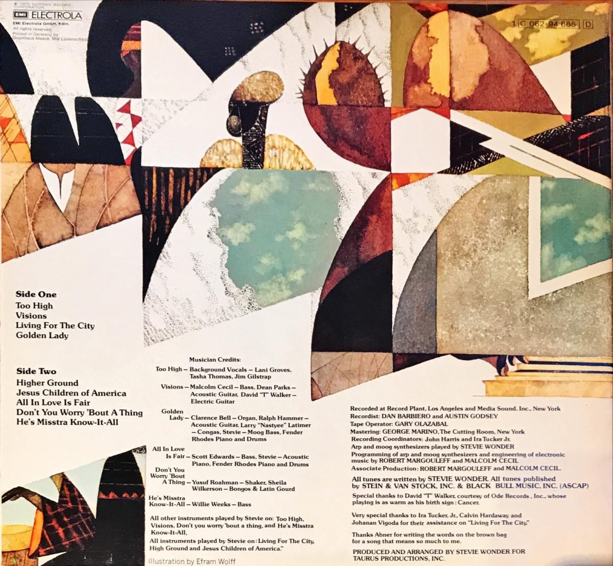Stevie Wonder ‎– Innervisions LP Plak - Görsel 3