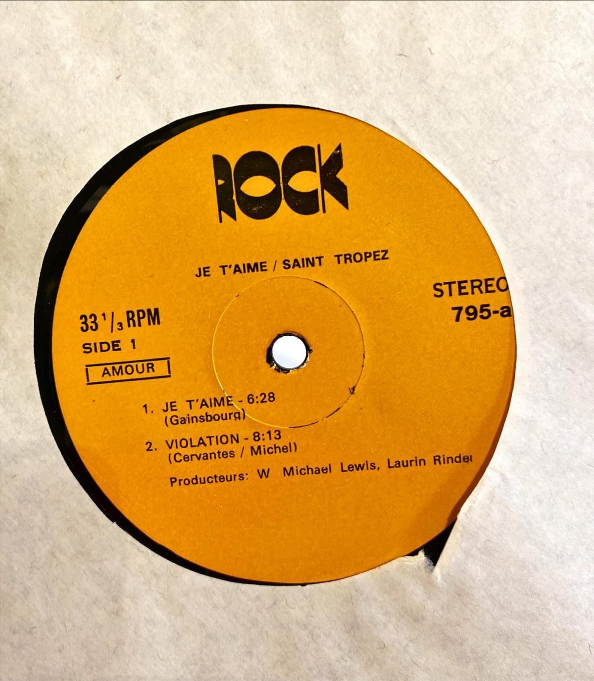 Saint Tropez ‎– Je T'Aime LP Plak - Görsel 3