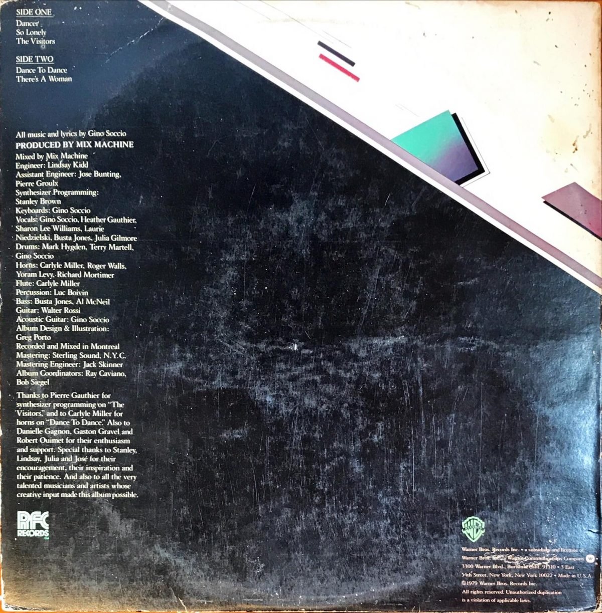 Gino Soccio ‎– Outline LP Plak - Görsel 2