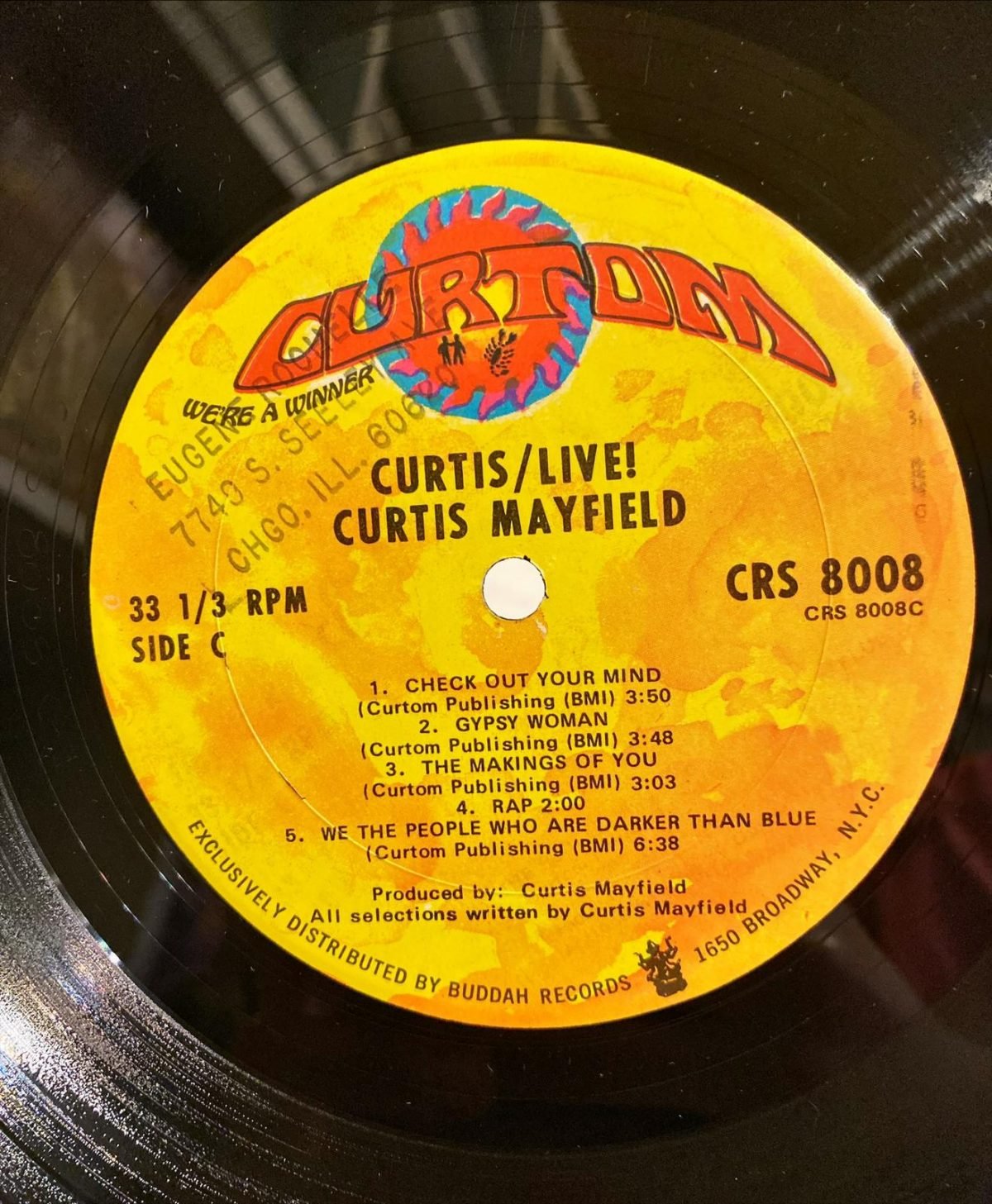 Curtis Mayfield ‎– Curtis / Live! 2LP Plak - Görsel 4