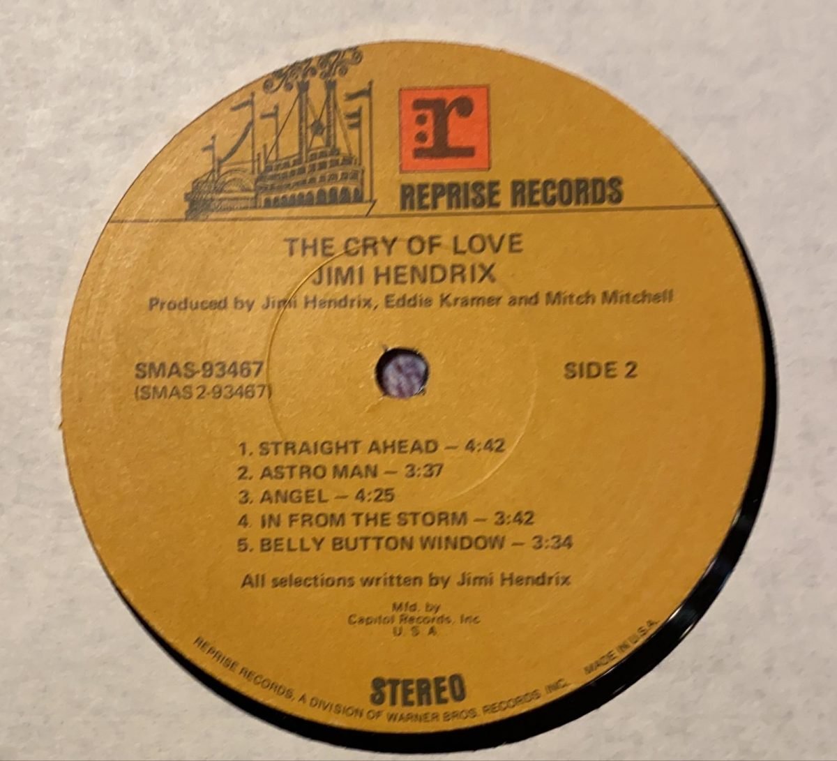 Jimi Hendrix ‎– The Cry Of Love LP Plak - Görsel 4