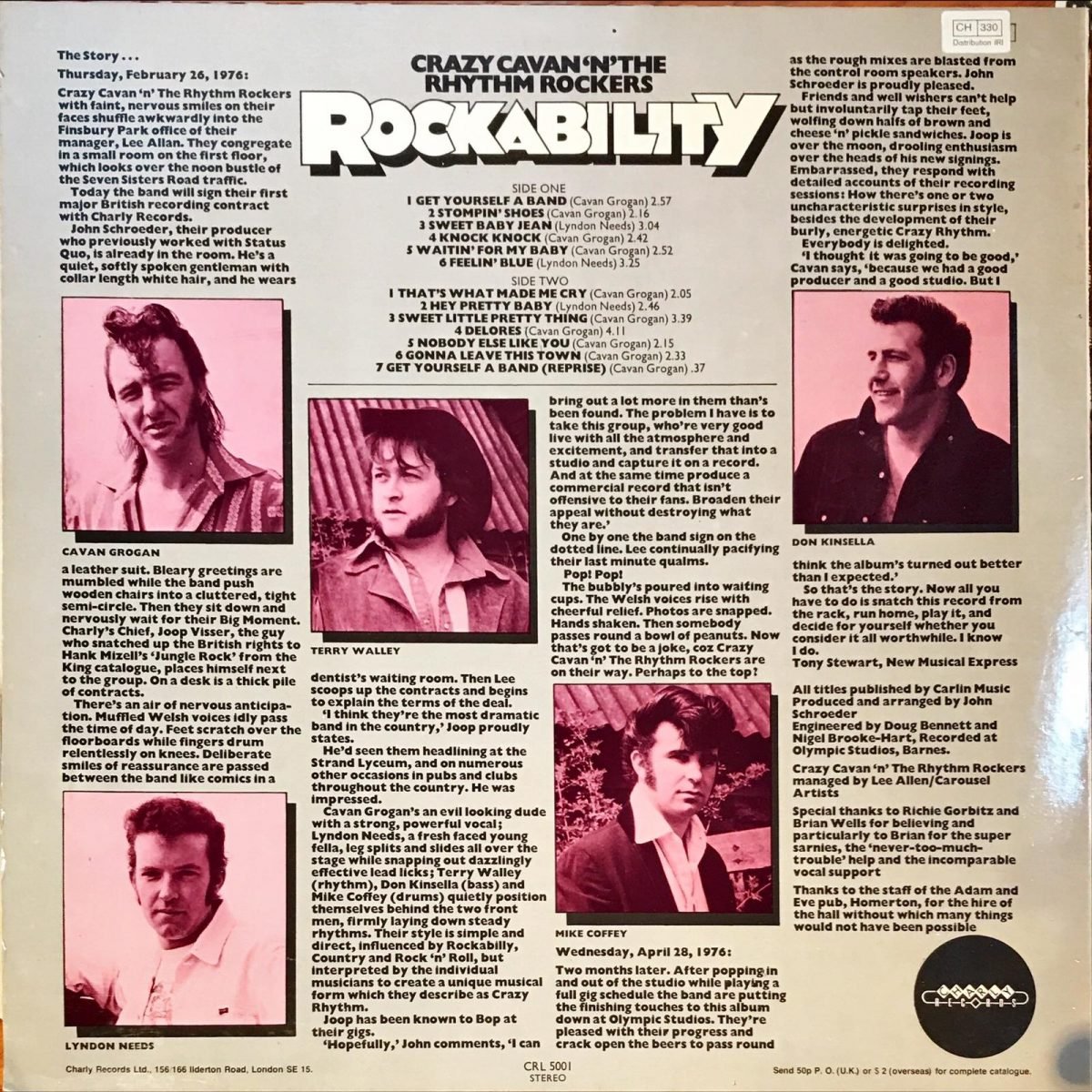 Crazy Cavan And The Rhythm Rockers ‎– Rockability LP Plak - Görsel 2