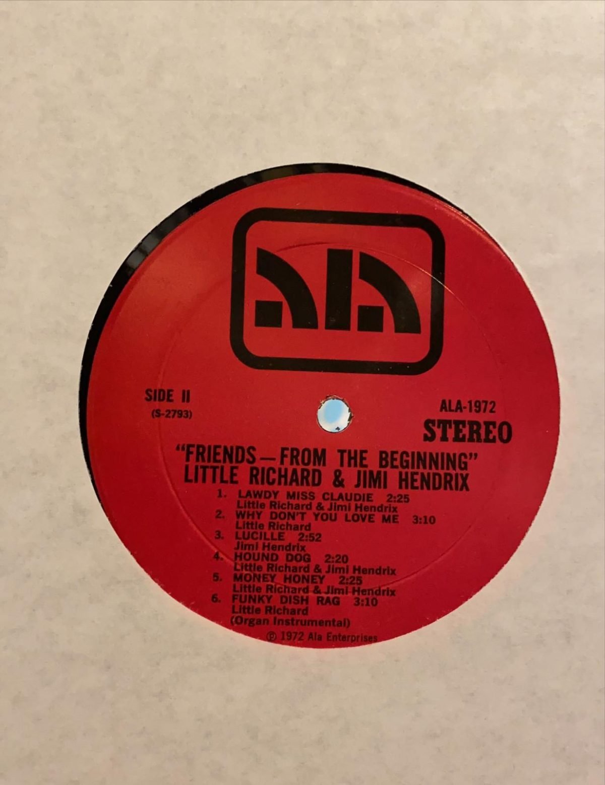 Little Richard / Jimi Hendrix ‎– Friends - From The Beginning LP Plak - Görsel 2