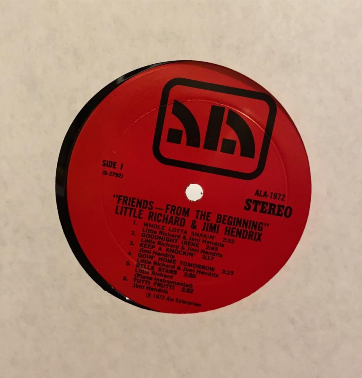 Little Richard / Jimi Hendrix ‎– Friends - From The Beginning LP Plak - Görsel 3