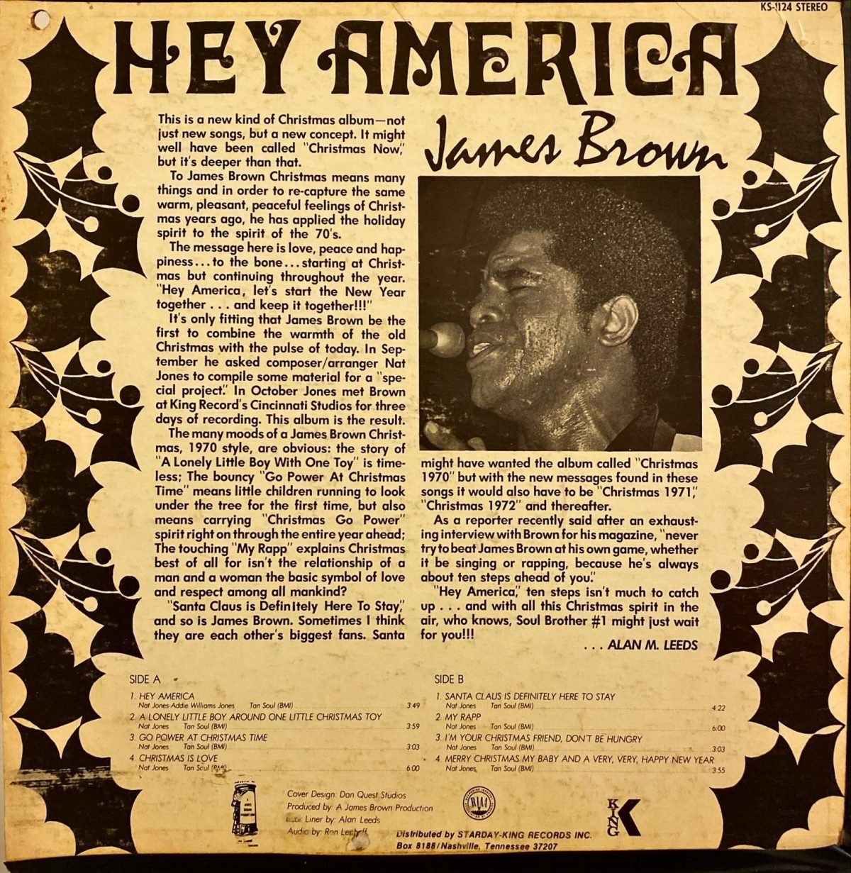 James Brown ‎– Hey America LP Plak - Görsel 2