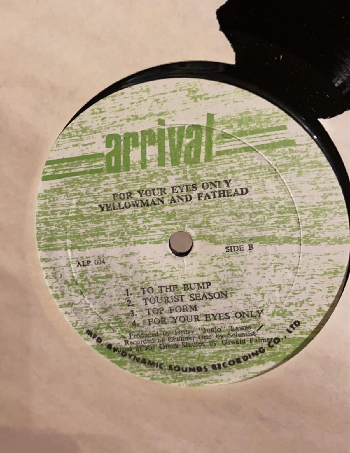 Yellowman & Fathead ‎– For Your Eyes Only LP Plak - Görsel 3