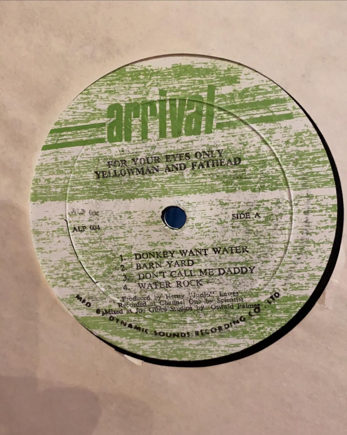 Yellowman & Fathead ‎– For Your Eyes Only LP Plak - Görsel 4