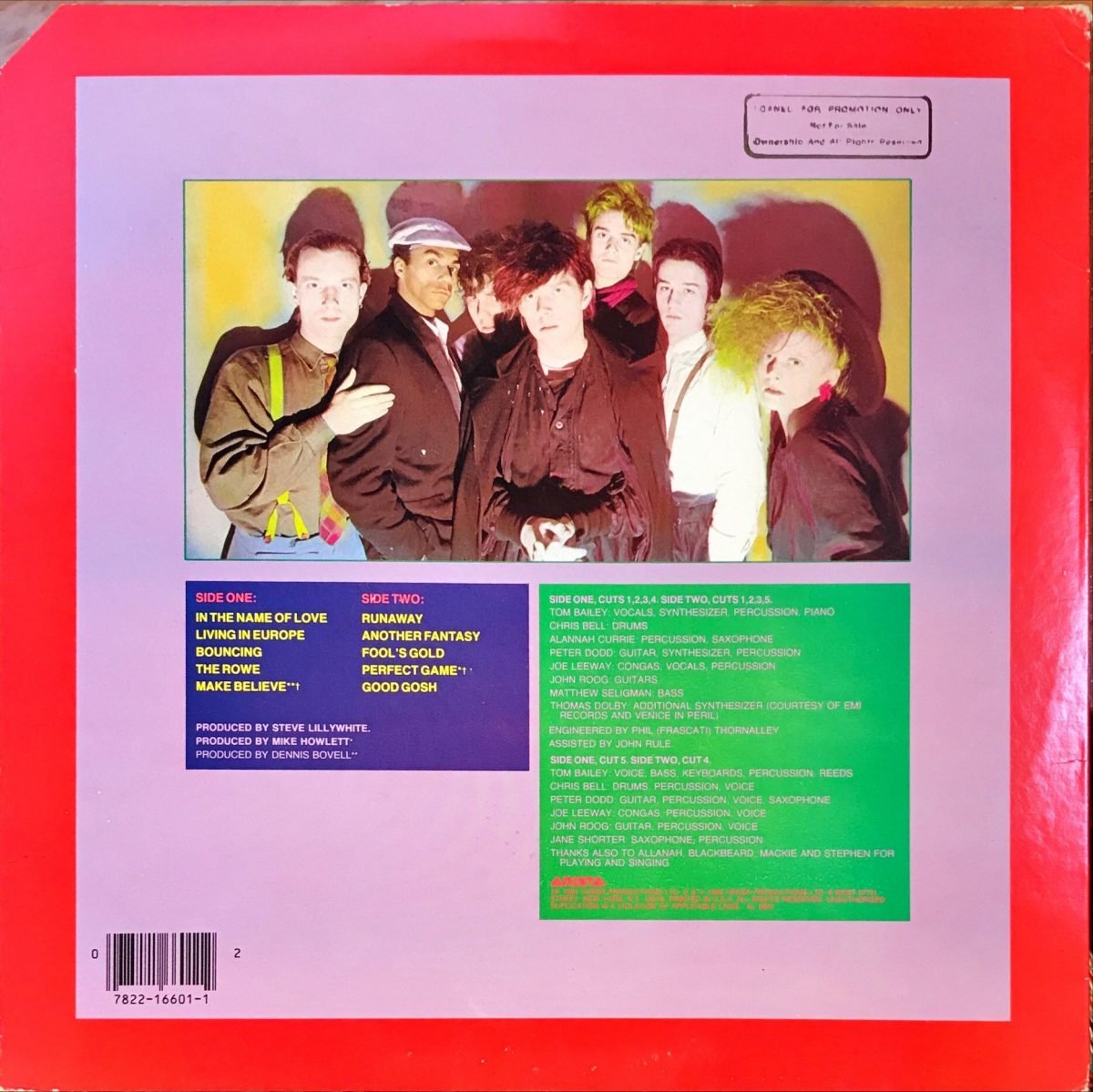Thompson Twins ‎– In The Name Of Love LP Plak - Görsel 3
