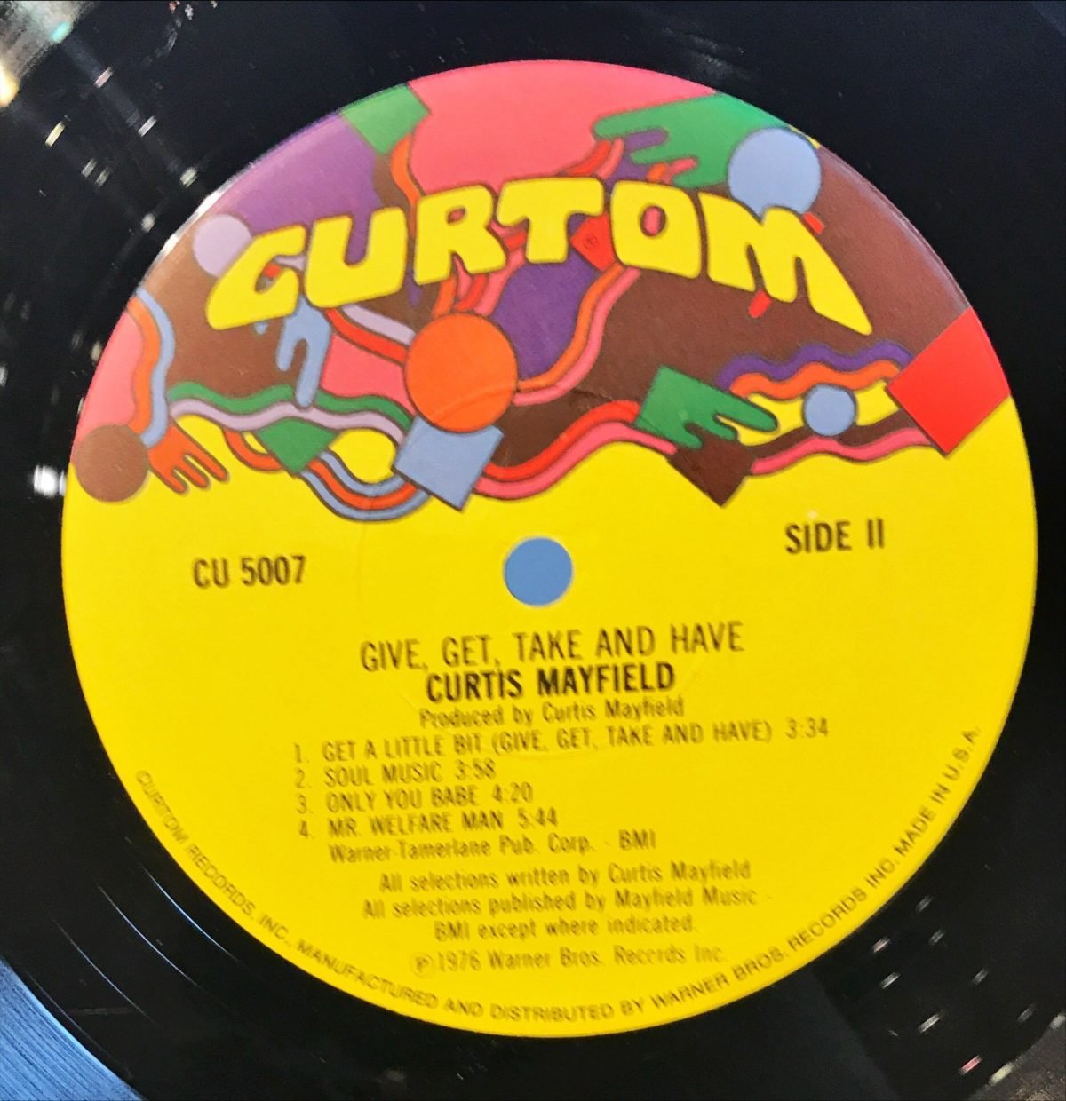 Curtis Mayfield ‎– Give, Get, Take And Have LP Plak - Görsel 2