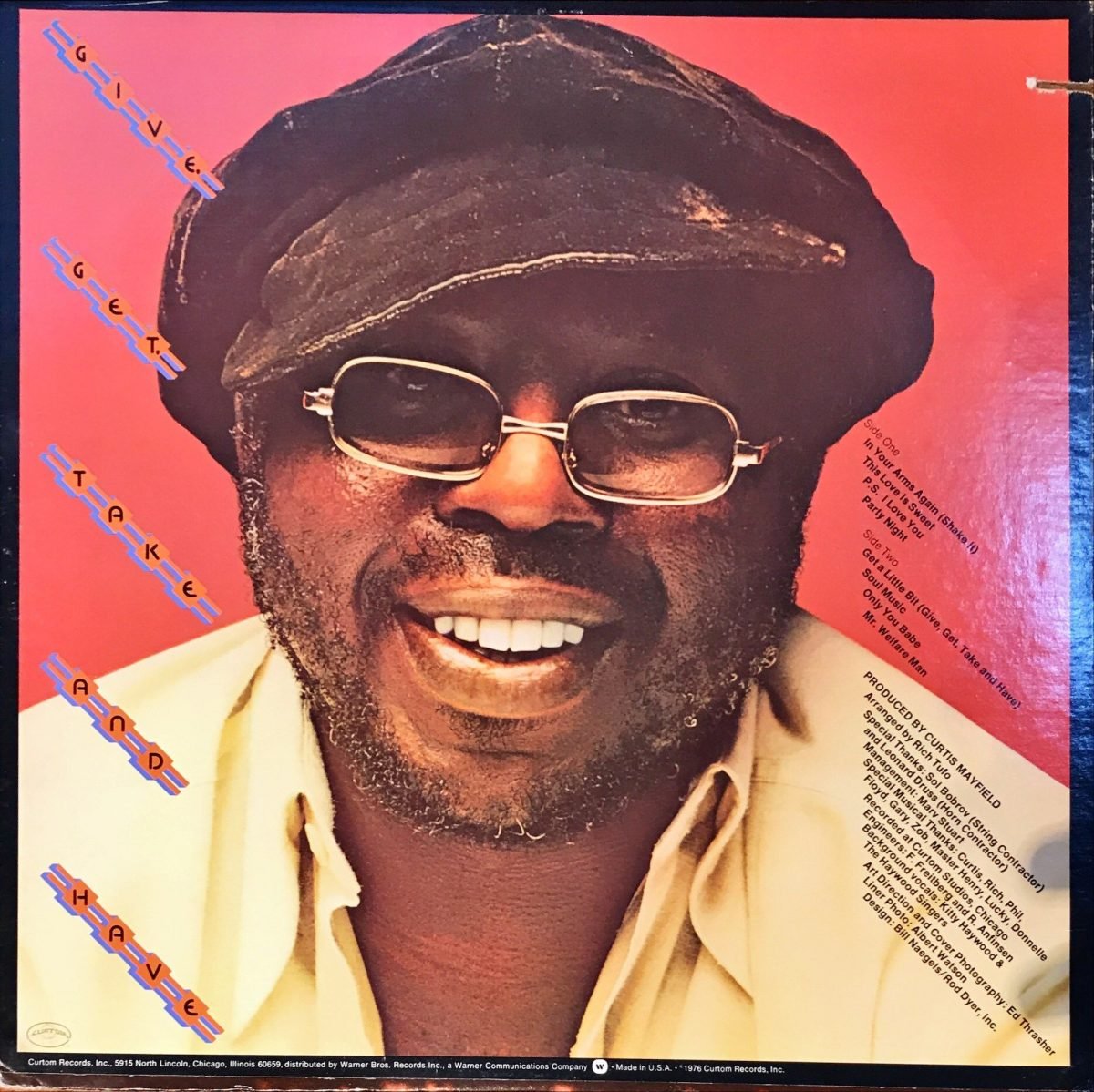 Curtis Mayfield ‎– Give, Get, Take And Have LP Plak - Görsel 3