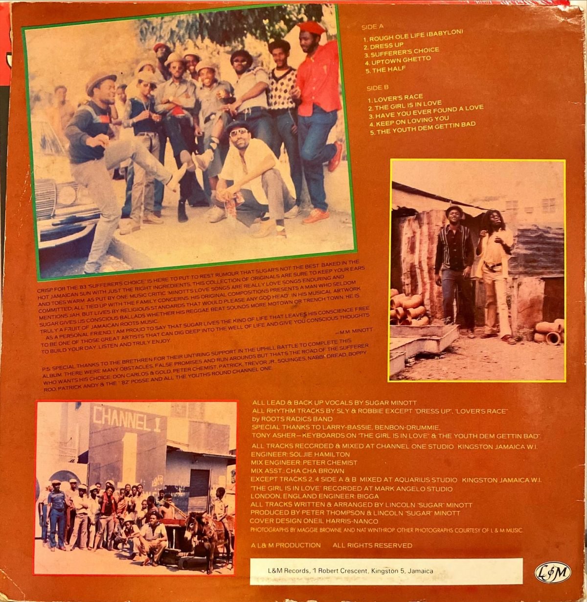 Sugar Minott ‎– Sufferer's Choice LP Plak - Görsel 4