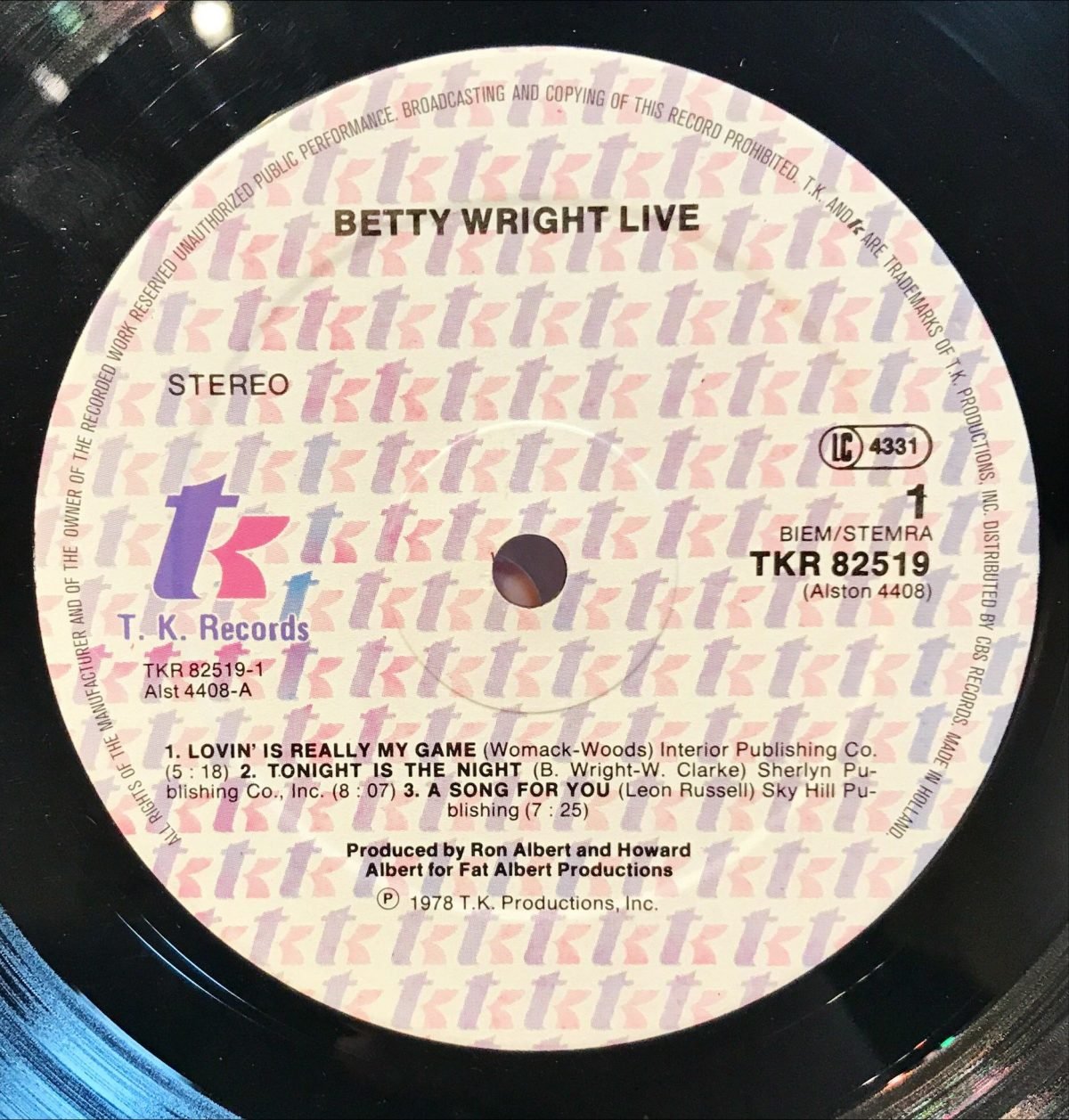Betty Wright ‎– Betty Wright Live LP Plak - Görsel 2