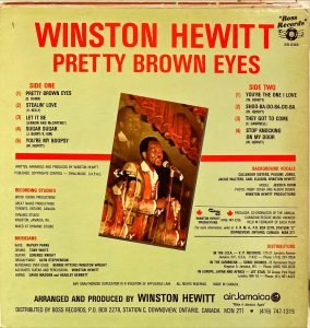 Winston Hewitt ‎– Pretty Brown Eyes LP Plak - Görsel 4