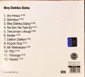 Sakareller ‎– Beş Dakika Daha CD - Görsel 2