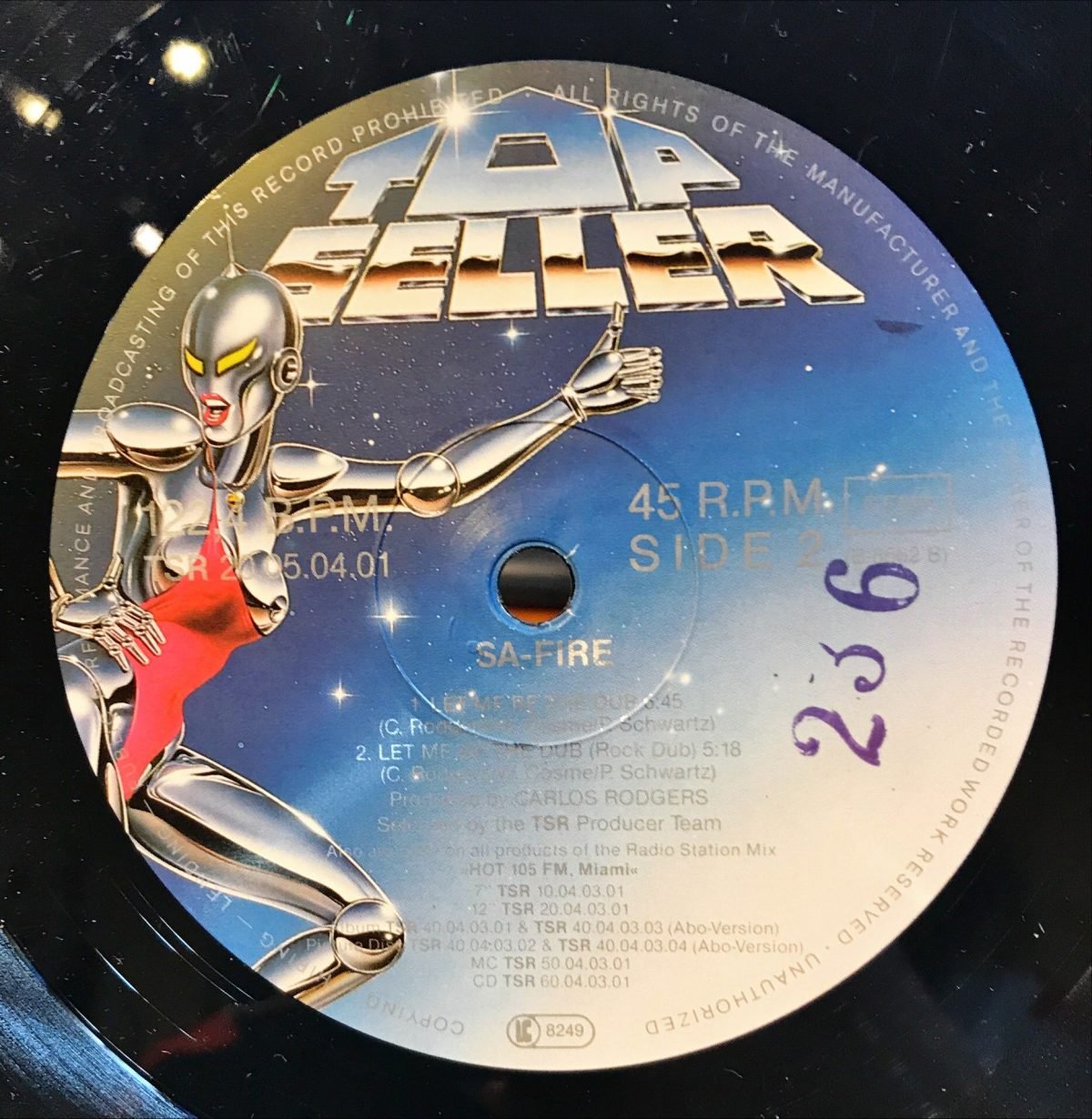 Sa-Fire ‎– Let Me Be The One Maxi Single Plak - Görsel 3