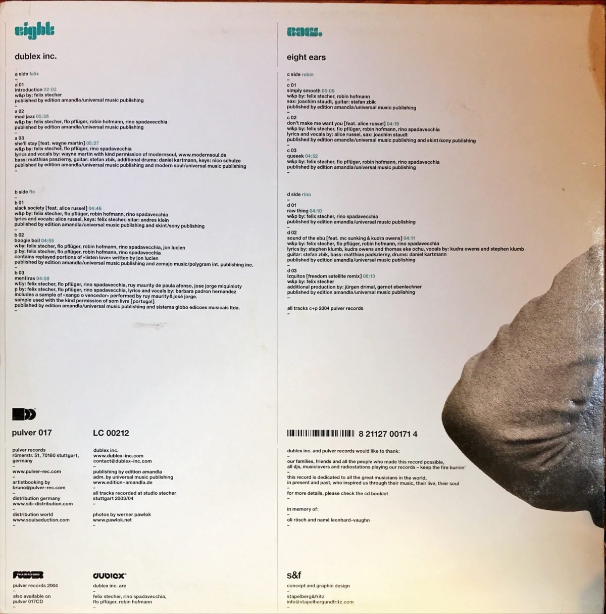 Dublex Inc. ‎– Eight Ears - 2LP Plak - Görsel 3