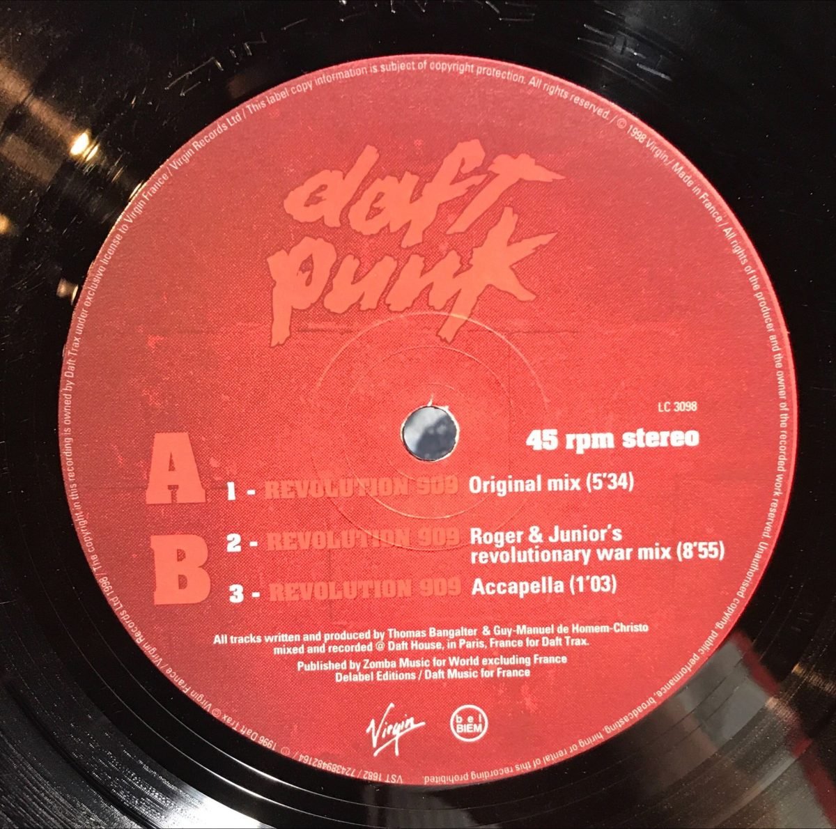 Daft Punk ‎– Revolution 909 Maxi Single Plak - Görsel 2