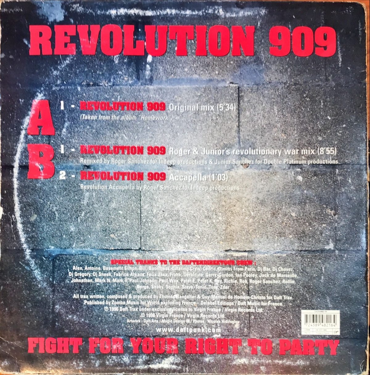 Daft Punk ‎– Revolution 909 Maxi Single Plak - Görsel 3