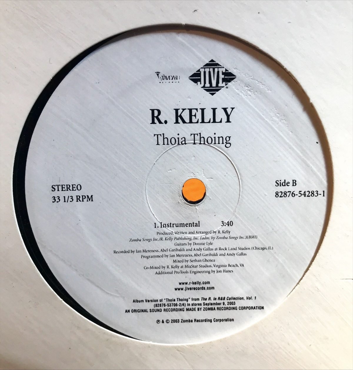R. Kelly ‎– Thoia Thong (Remixes) Maxi Single Plak - Görsel 2