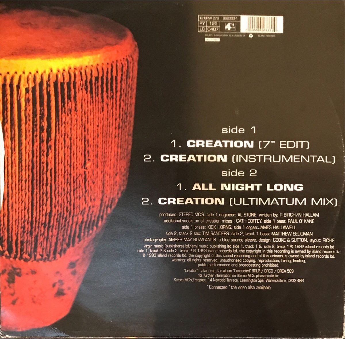 Stereo MC's ‎– Creation Maxi Single Plak - Görsel 3