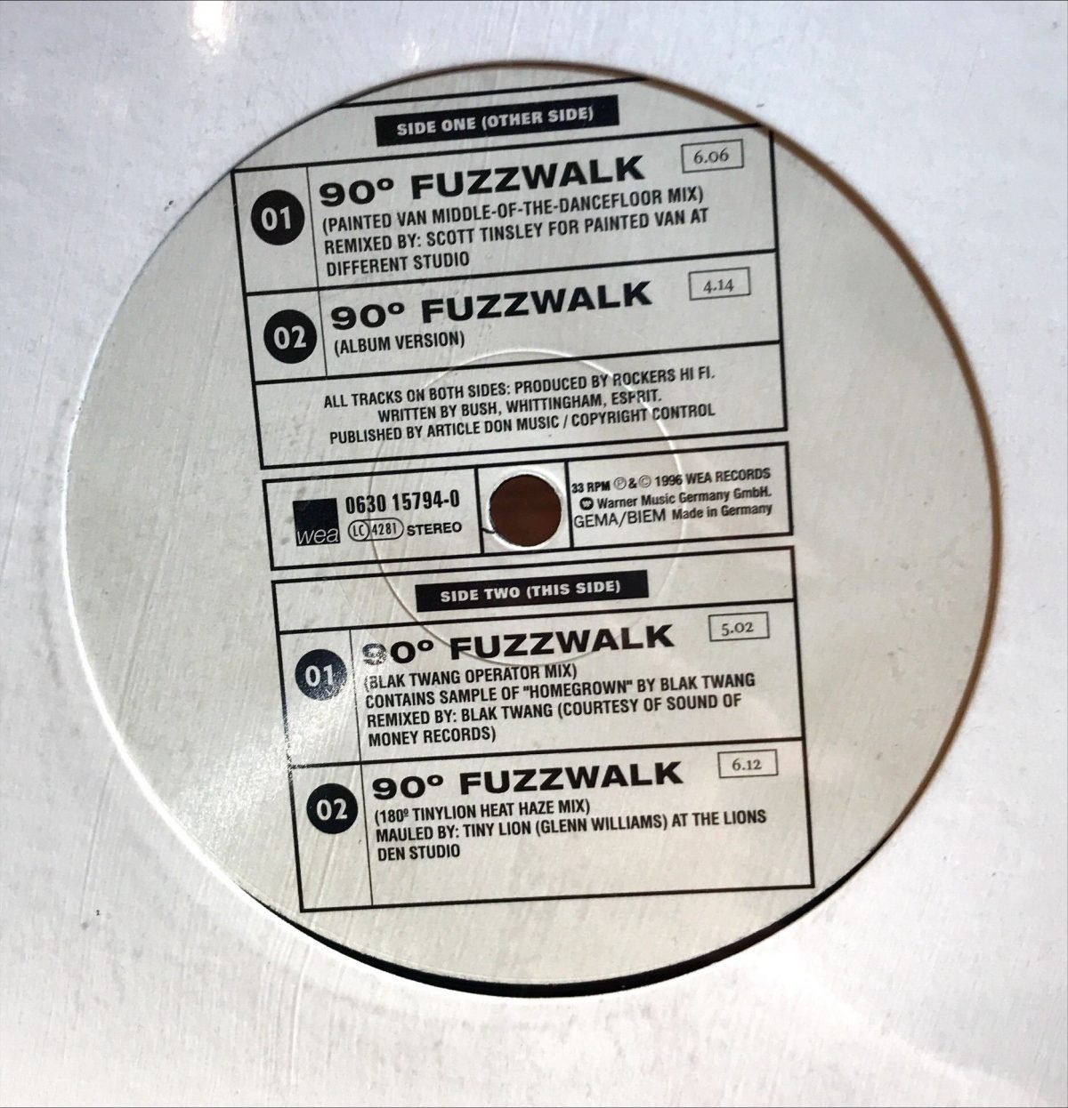 Rockers Hi-Fi ‎– 90º Fuzzwalk Maxi Single Plak - Görsel 2