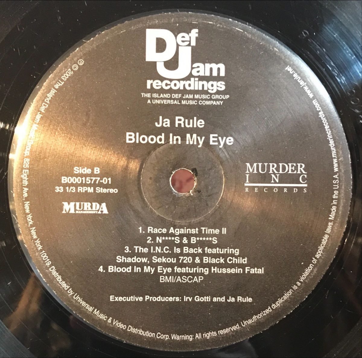 Ja Rule ‎– Blood In My Eye  LP Plak - Görsel 3