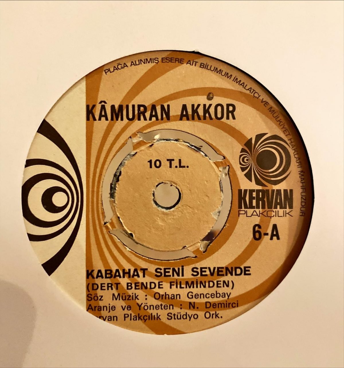 Kamuran Akkor ‎– Kabahat Seni Sevende / Ben Kalbini Bilmezmiyim 45'lik Plak - Görsel 4