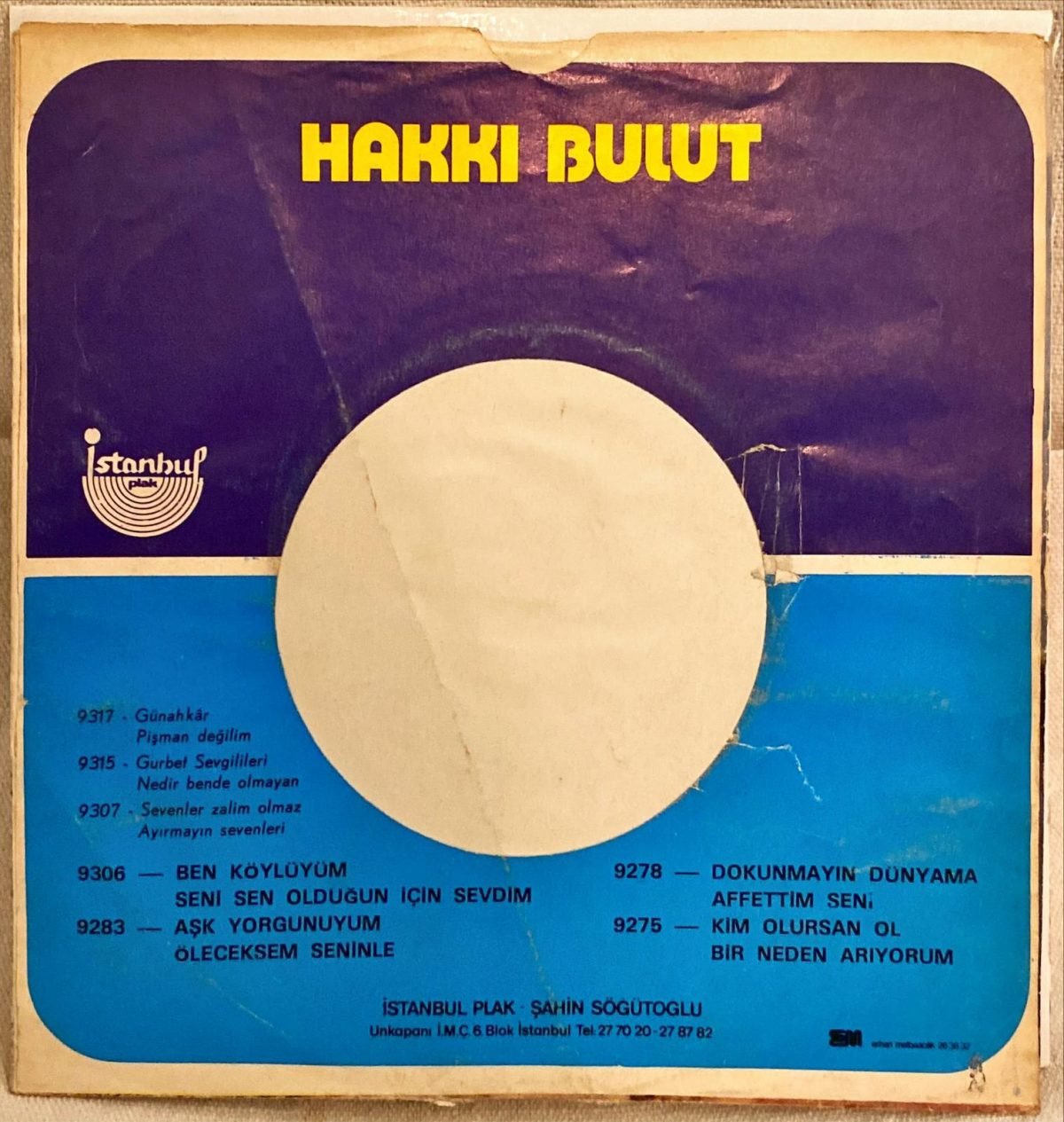 Hakkı Bulut ‎– Günahkâr / Pişman Değilim 45'lik Plak - Görsel 2