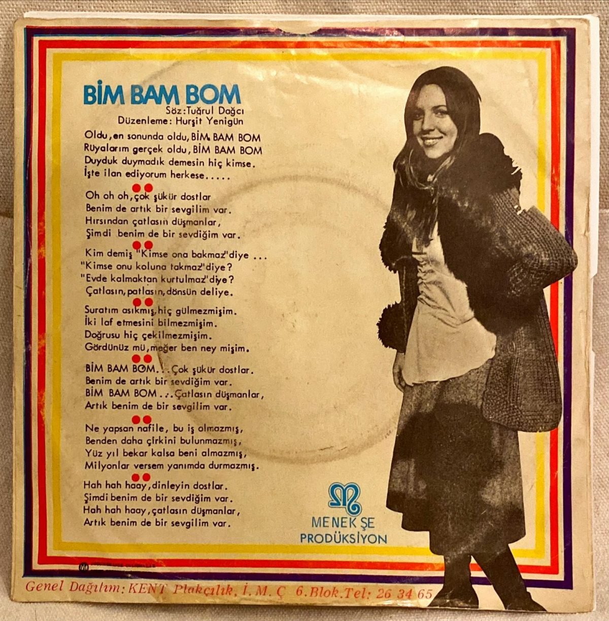 Yasemin Kumral ‎– Bim Bam Bom / Olmaz Mı Olmaz Mı 45'lik Plak - Görsel 2