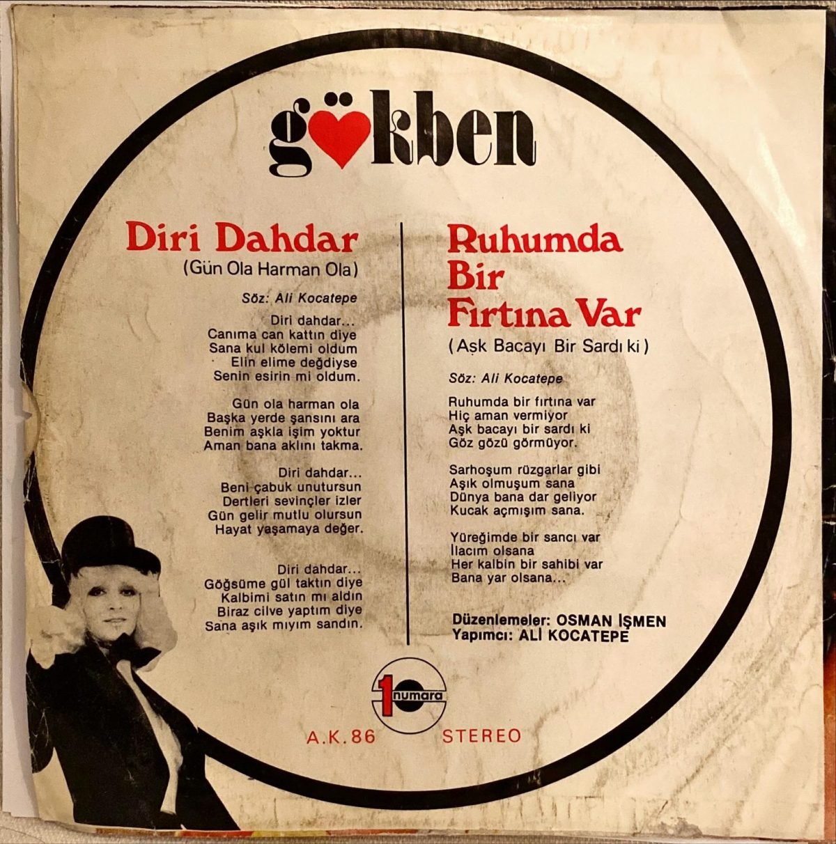 Gökben ‎– Diri Dahdar 45'lik Plak - Görsel 2