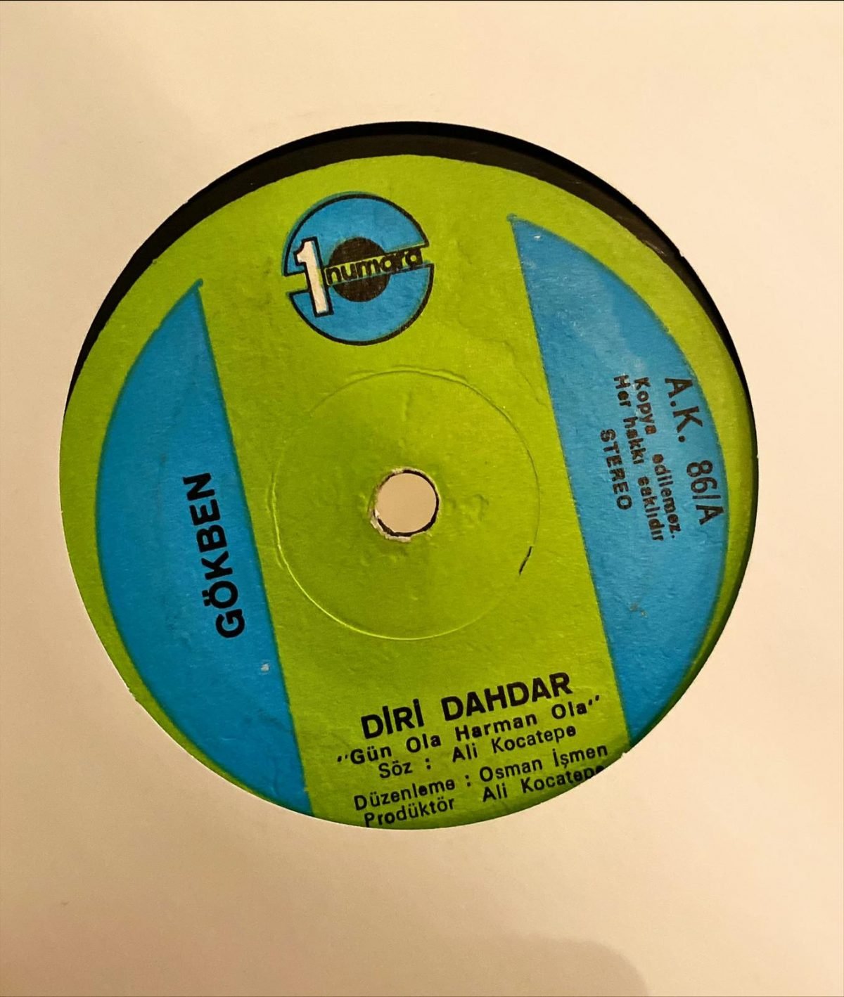 Gökben ‎– Diri Dahdar 45'lik Plak - Görsel 4