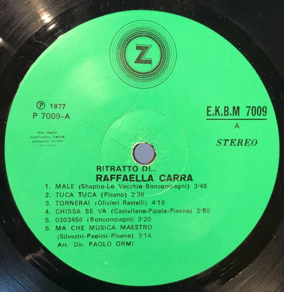 Raffaella Carrà ‎– Ritratto Di... Raffaella Carrà LP Plak - Görsel 2