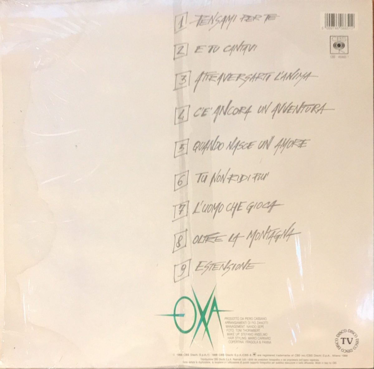 Anna Oxa ‎– Pensami Per Te LP Plak - Görsel 3