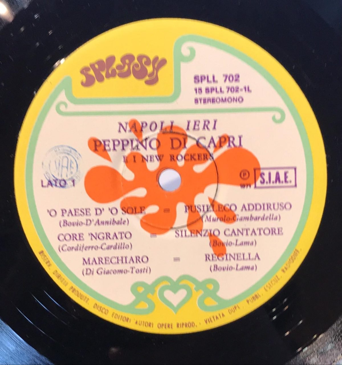 Peppino Di Capri‎ – Napoli Ieri Napoli Oggi LP Plak Kadife Kapak - Görsel 4