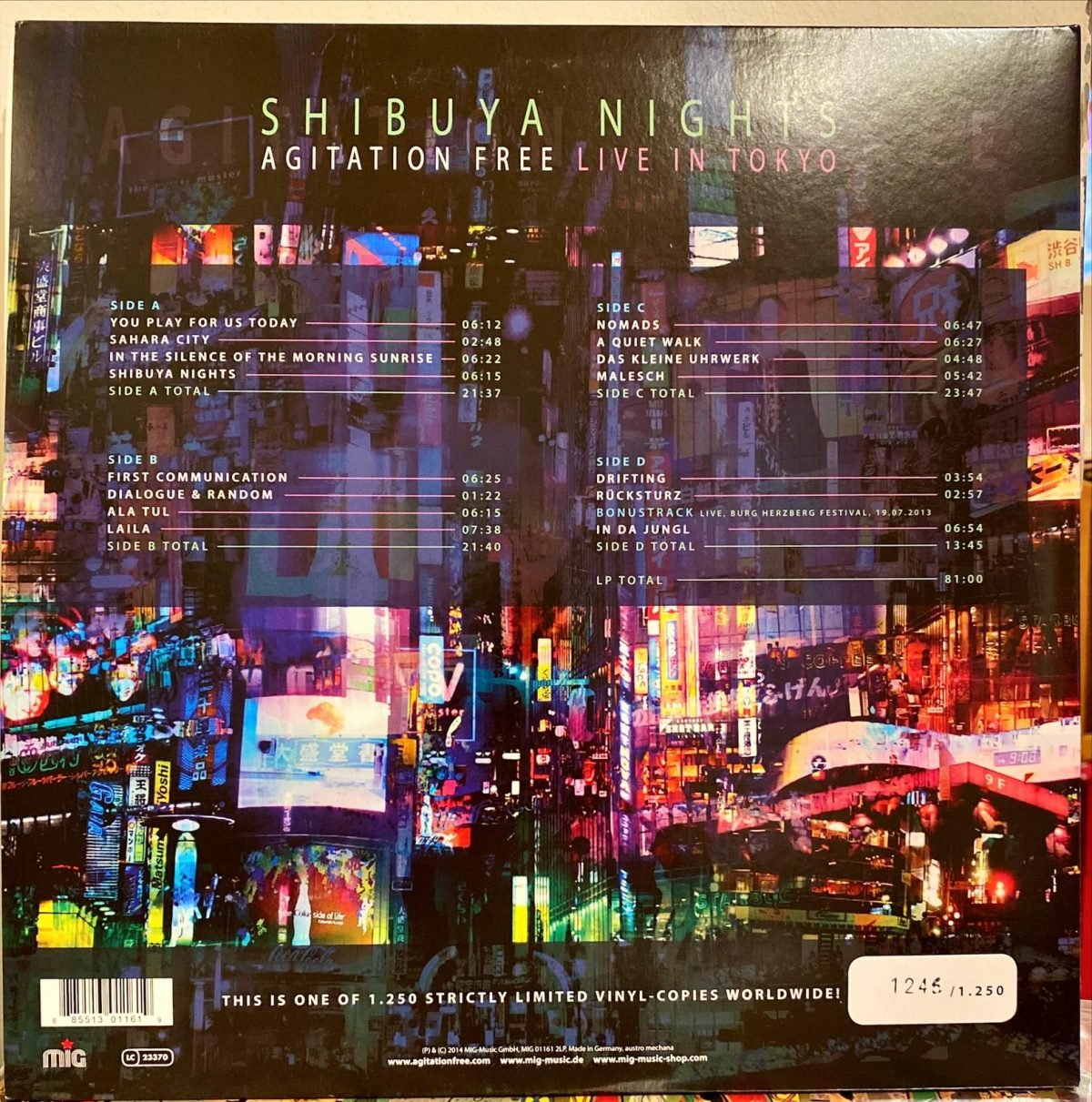 Agitation Free ‎– Shibuya Nights (Live In Tokyo) - 2LP Renkli Plak Sınırlı Baskı - Görsel 2