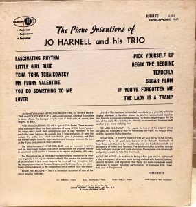 Jo Harnell And His Trio ‎– The Piano Inventions Of Jo Harnell LP Plak - Görsel 2