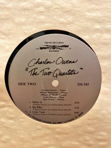 Charles Owens ‎– The Two Quartets LP Plak - Görsel 3
