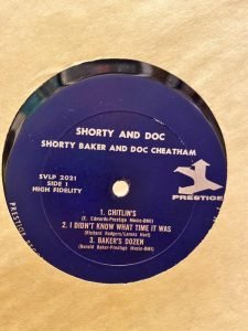 Shorty Baker & Doc Cheatham ‎– Shorty & Doc LP Plak - Görsel 3