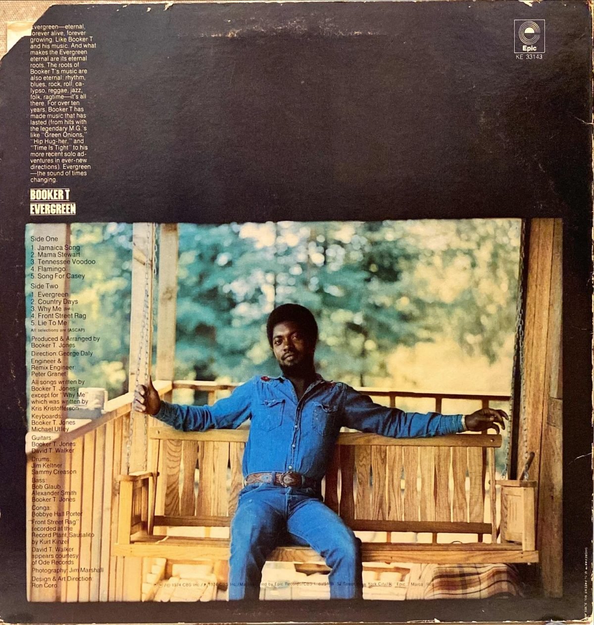 Booker T ‎– Evergreen LP Promo Plak - Görsel 4