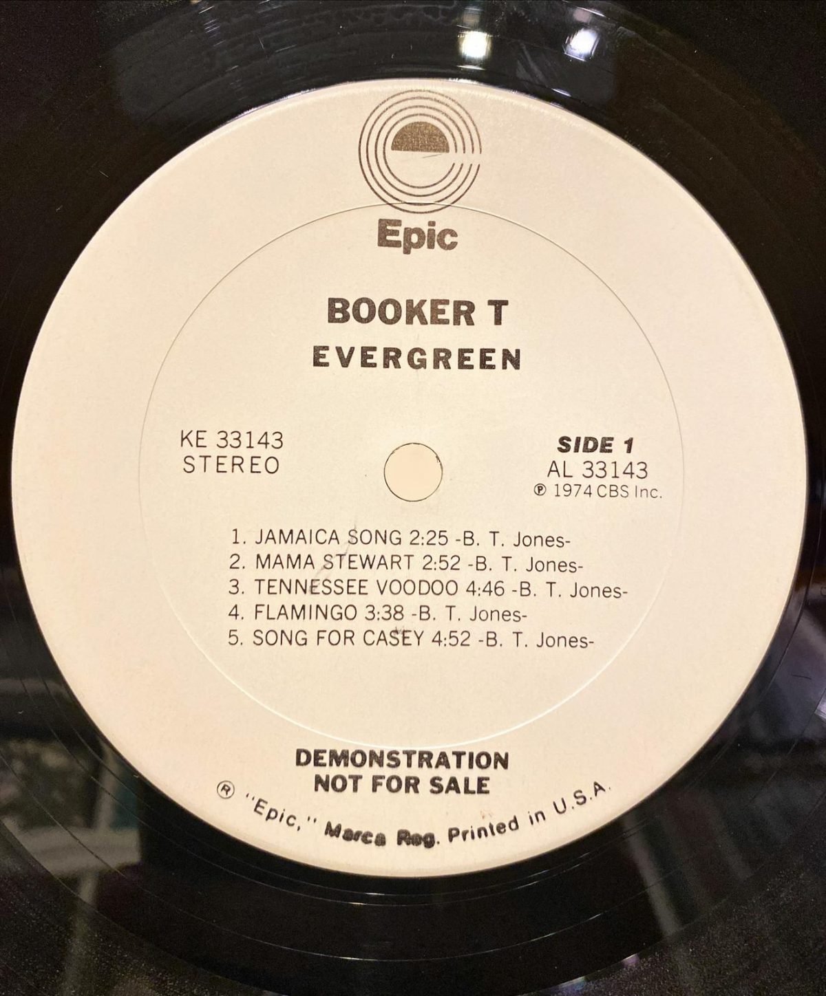 Booker T ‎– Evergreen LP Promo Plak - Görsel 2
