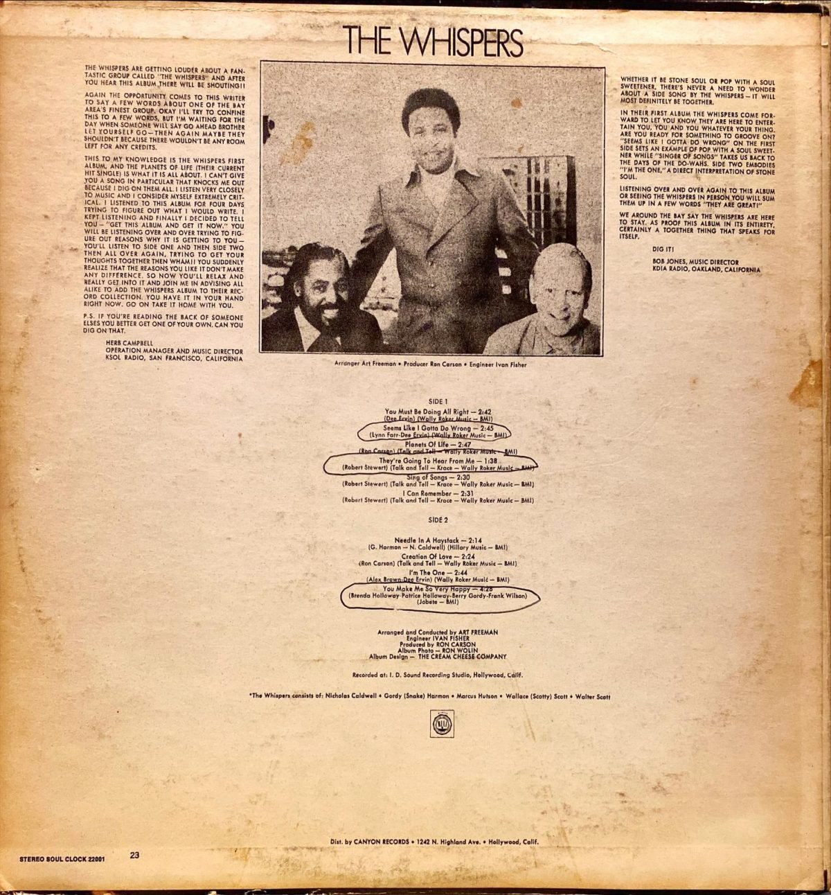 The Whispers ‎– Planets Of Life LP Plak - Görsel 4