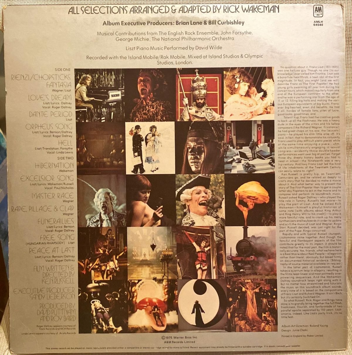 Rick Wakeman ‎– Lisztomania LP Plak - Görsel 4