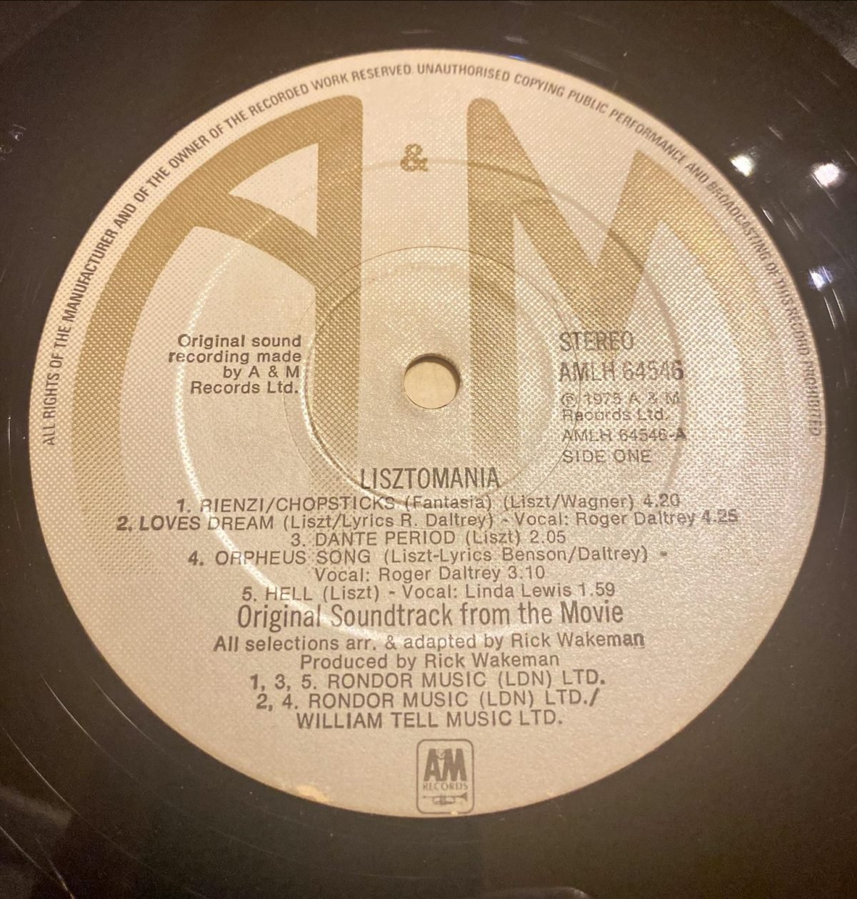 Rick Wakeman ‎– Lisztomania LP Plak - Görsel 3